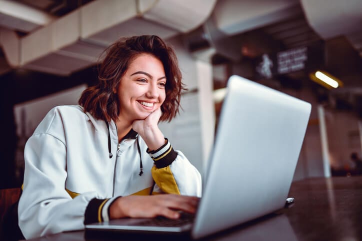 Student On Laptop