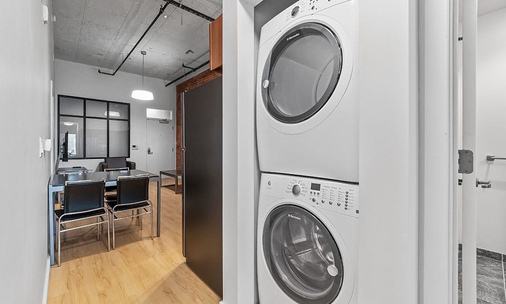 In-unit washer and dryer in an apartment at Union on 5th